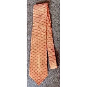 Tie 70s 80s 90s Y2K Mens Cintas Stain Resistant  Orange Brown 3.75 Wide 58 Long